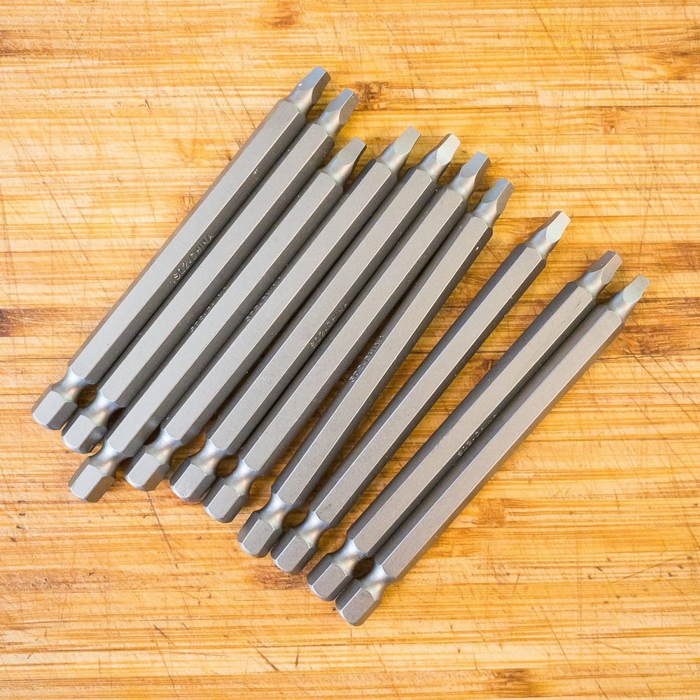 Irwin 3-1/2 Inch Square #2 Screwdriver Bits Set of 10 Double Ended S2 Steel - Picture 2 of 5